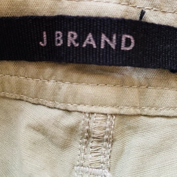 J Brand New Size 31 Athena High Rise Surplus Cotton Linen Pants Veiled Green - Picture 7 of 9